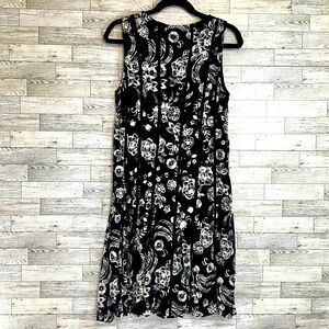 Cardalite Large-Petite Navy/White Dress w/‎ Vertical Navy Piping